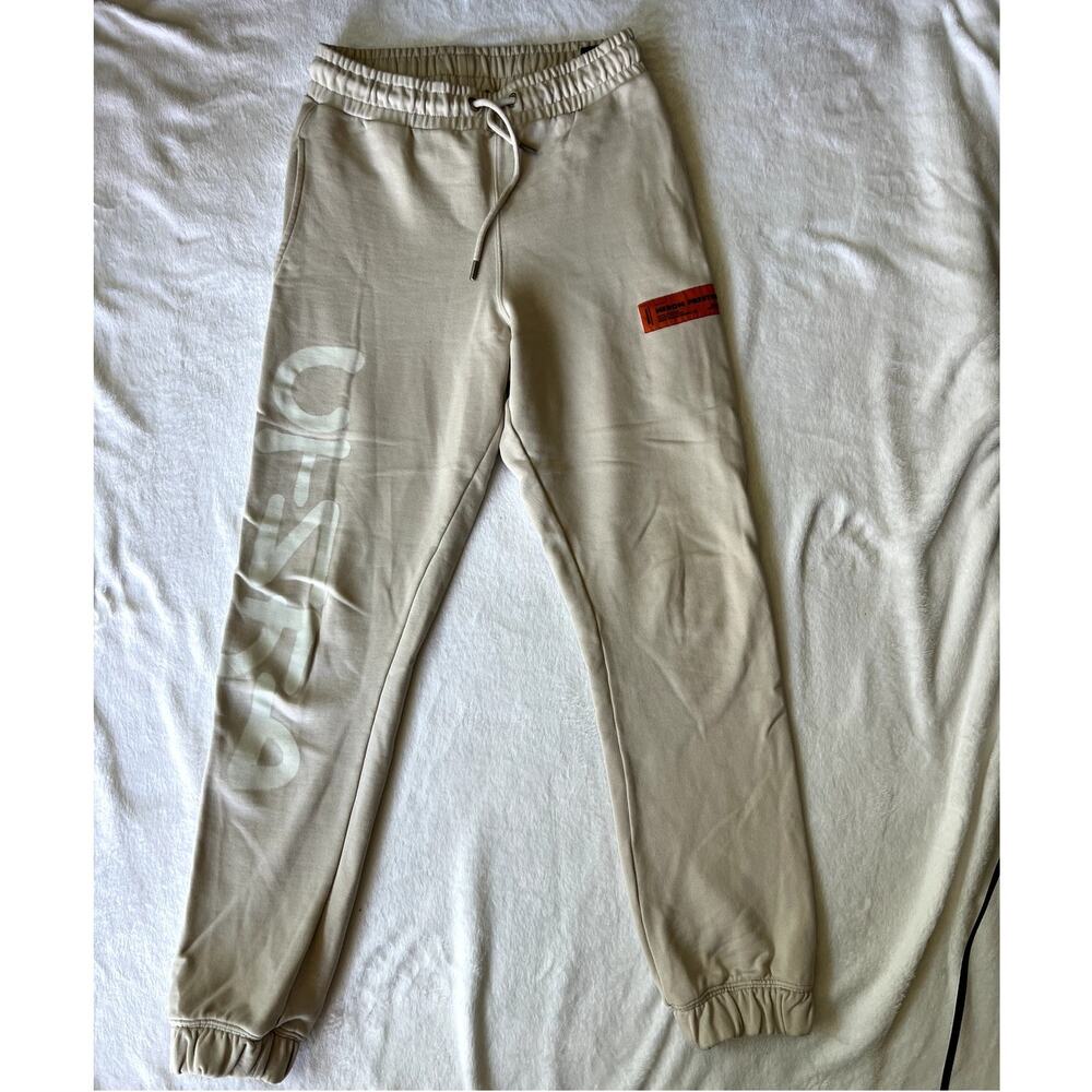 Heron Preston Men’s XS Cream Logo Joggers